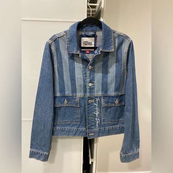 Tommy Hilfiger Mens denim jacket mid length - Picture 2 of 3